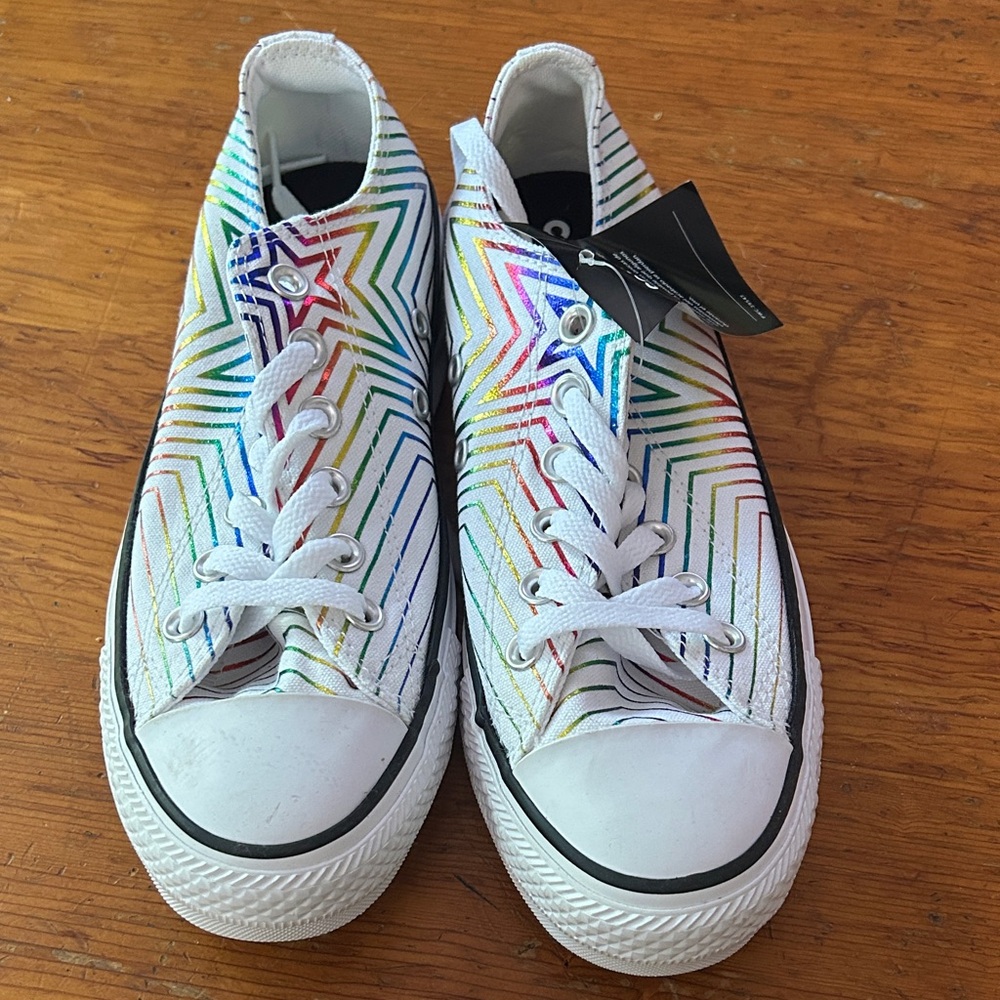 Converse Sneakers with Rainbow Stripes